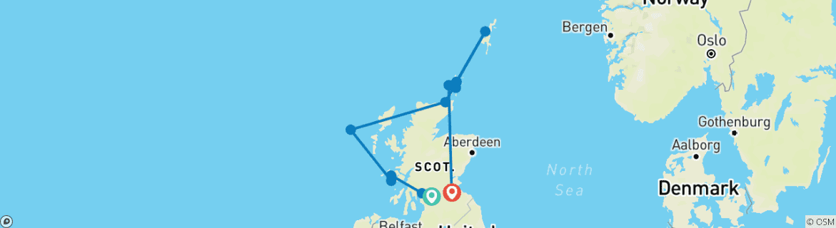 Imagen de un mapa que muestra la ruta del circuito