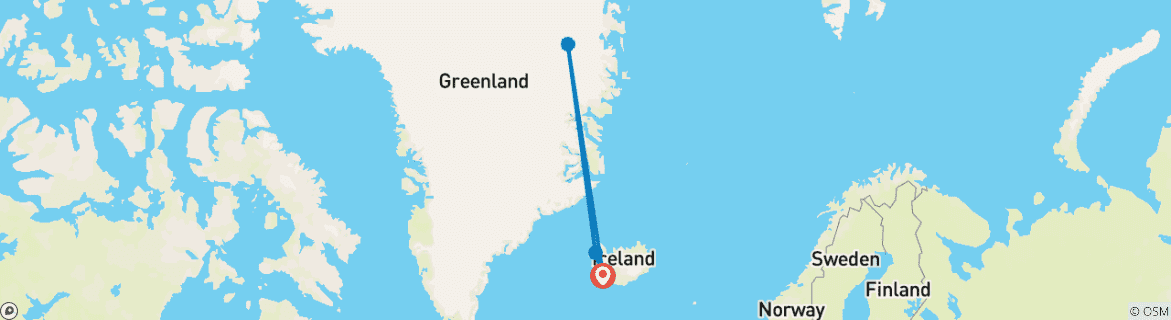 Image d'une carte montrant l'itinéraire du circuit