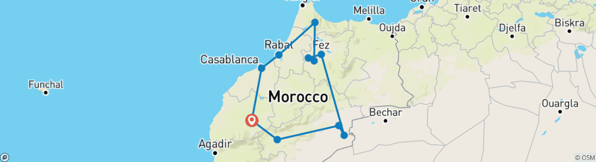 Imagen de un mapa que muestra la ruta del circuito