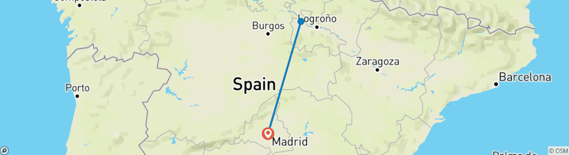 Image d'une carte montrant l'itinéraire du circuit