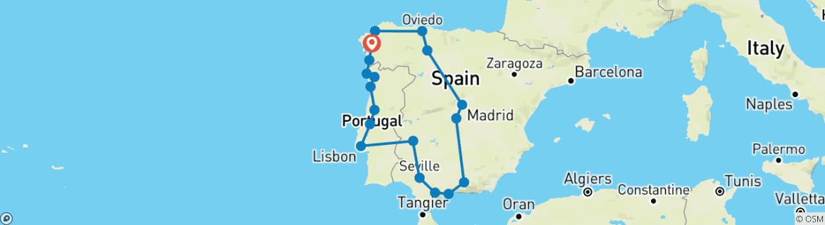 Imagen de un mapa que muestra la ruta del circuito