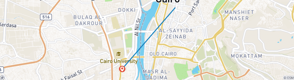 Image d'une carte montrant l'itinéraire du circuit