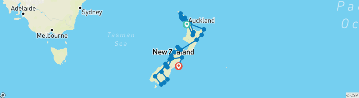 Kaart van Het epische zigzagavontuur