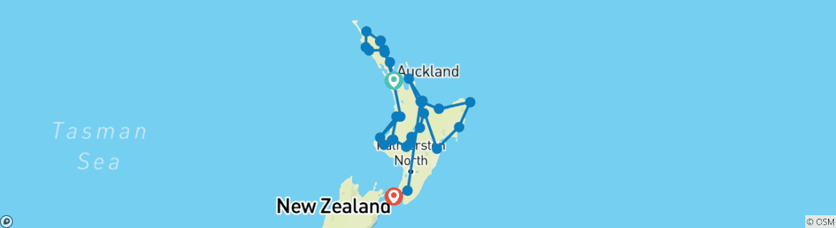 Kaart van De Grote Noordelijke Road Trip