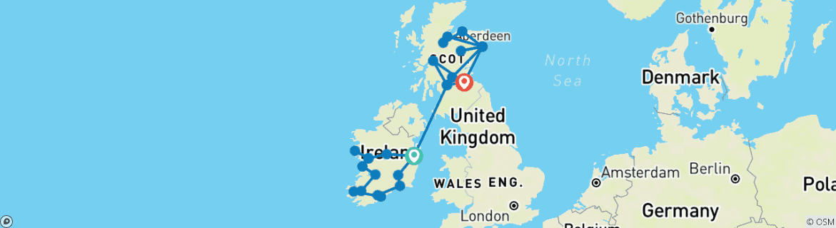 Imagen de un mapa que muestra la ruta del circuito