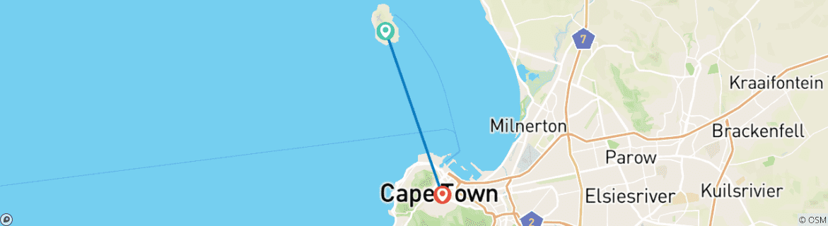 Image d'une carte montrant l'itinéraire du circuit