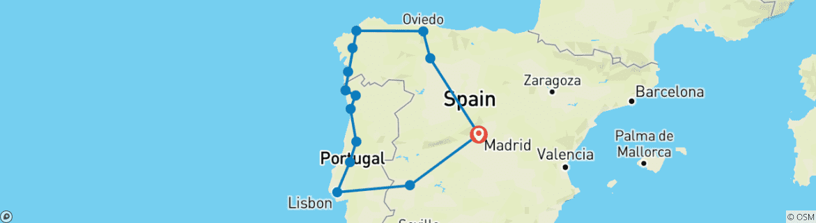 Mapa de Lo mejor de Galicia y Portugal - 10 días (14 destinations)