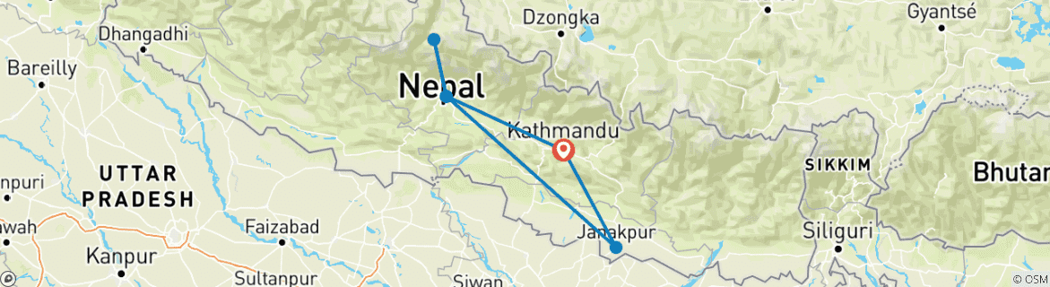 Imagen de un mapa que muestra la ruta del circuito