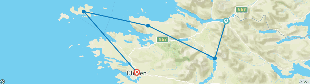 Imagen de un mapa que muestra la ruta del circuito