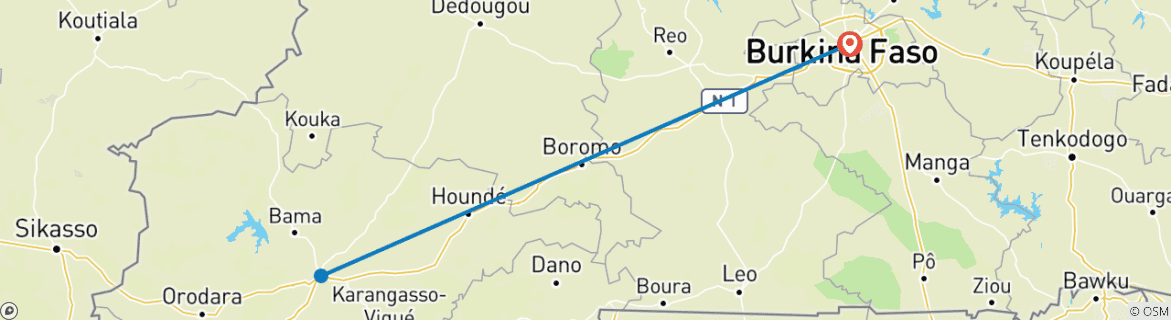 Imagen de un mapa que muestra la ruta del circuito