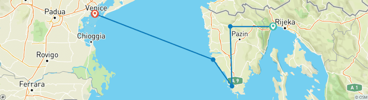 Imagen de un mapa que muestra la ruta del circuito