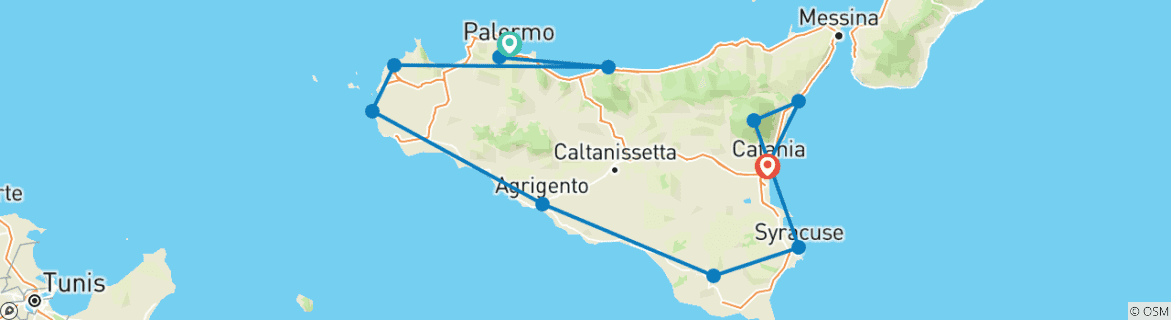 Imagen de un mapa que muestra la ruta del circuito