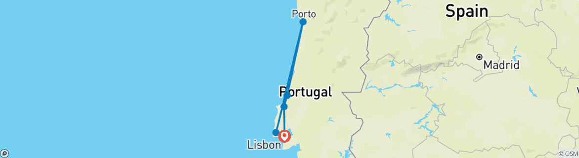 Image d'une carte montrant l'itinéraire du circuit