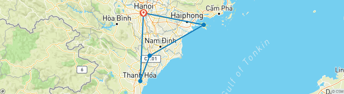 Imagen de un mapa que muestra la ruta del circuito