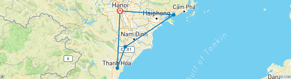 Imagen de un mapa que muestra la ruta del circuito