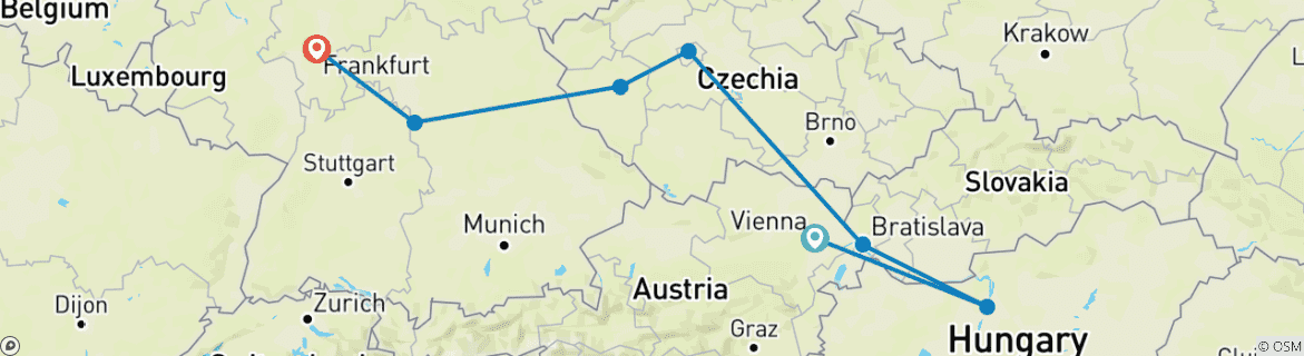 Kaart van Een stukje Europa