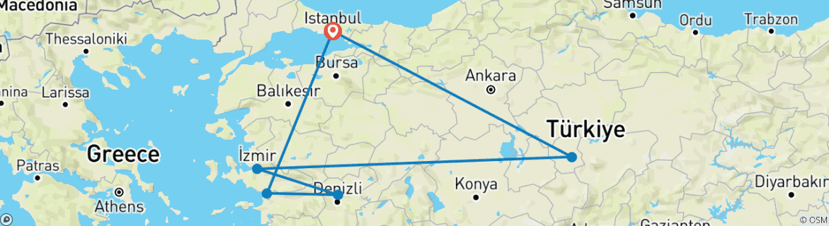 Imagen de un mapa que muestra la ruta del circuito