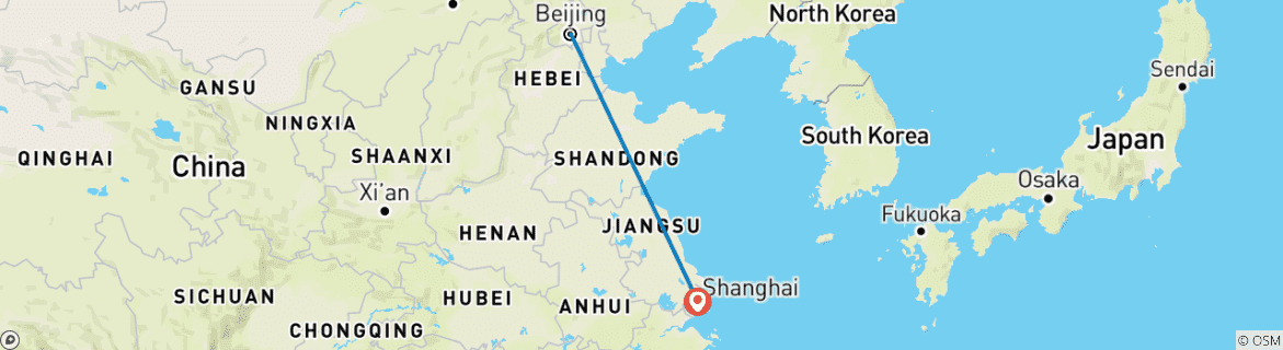 Image d'une carte montrant l'itinéraire du circuit