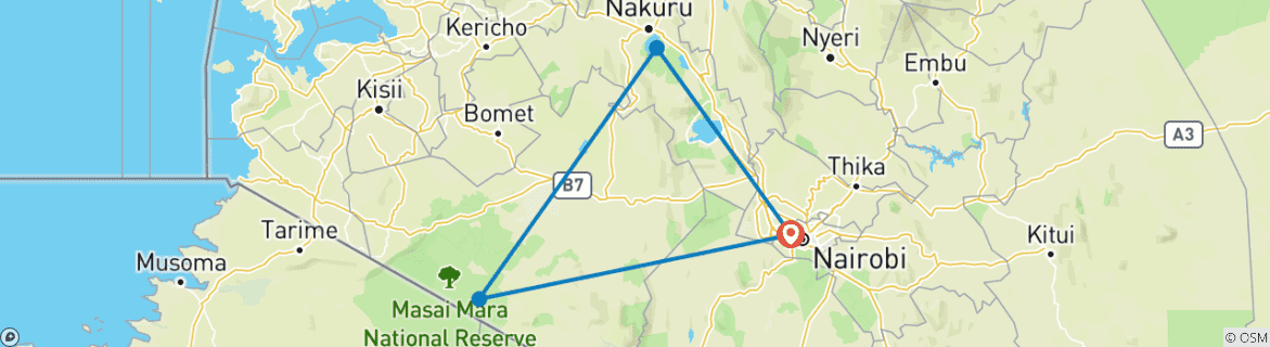 Imagen de un mapa que muestra la ruta del circuito