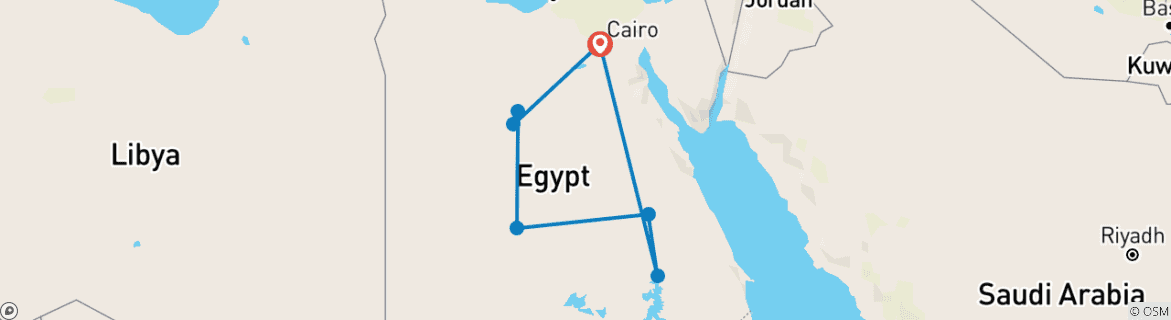 Image d'une carte montrant l'itinéraire du circuit