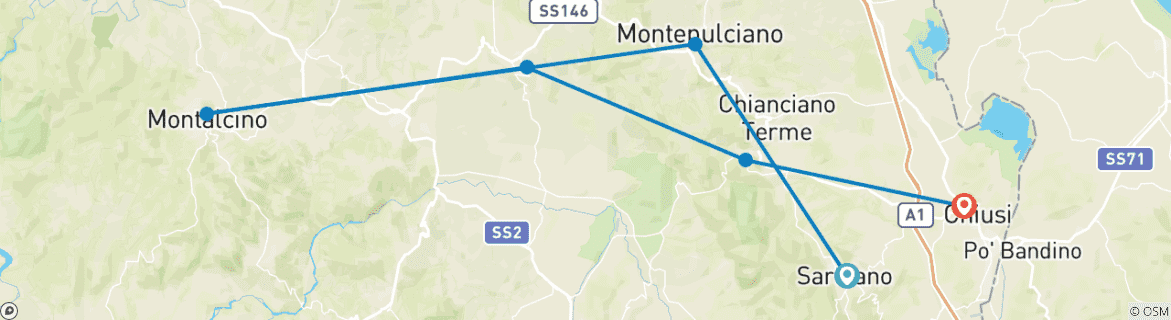 Imagen de un mapa que muestra la ruta del circuito