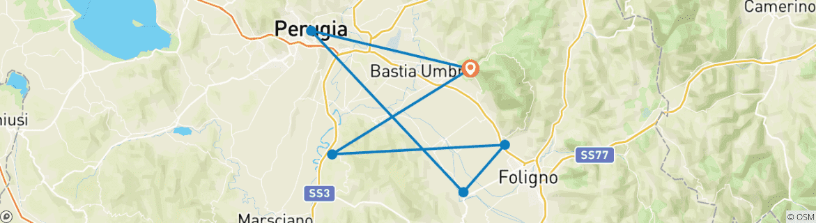 Imagen de un mapa que muestra la ruta del circuito