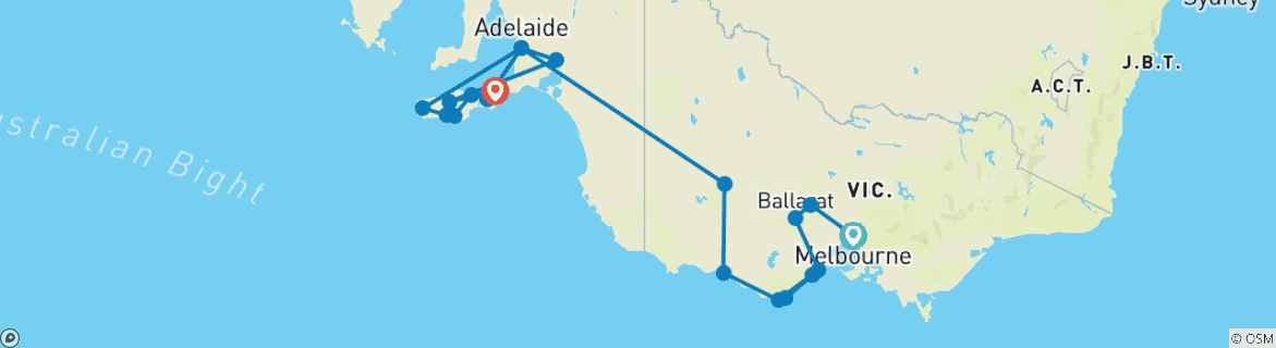 Imagen de un mapa que muestra la ruta del circuito