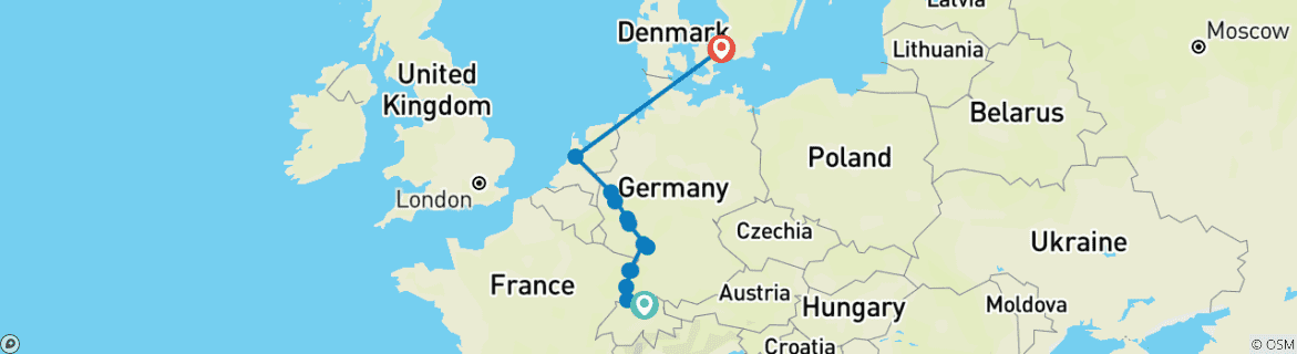 Imagen de un mapa que muestra la ruta del circuito