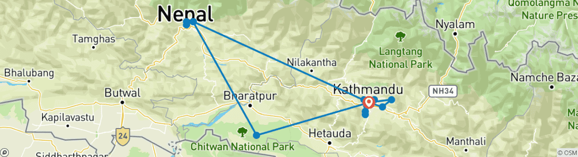 Imagen de un mapa que muestra la ruta del circuito