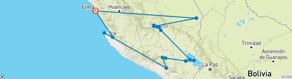 Imagen de un mapa que muestra la ruta del circuito