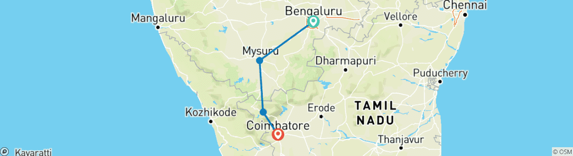 Imagen de un mapa que muestra la ruta del circuito