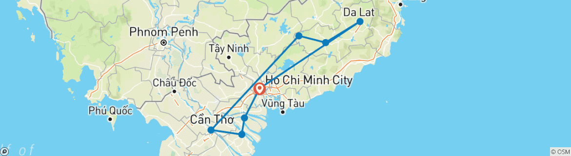 Imagen de un mapa que muestra la ruta del circuito
