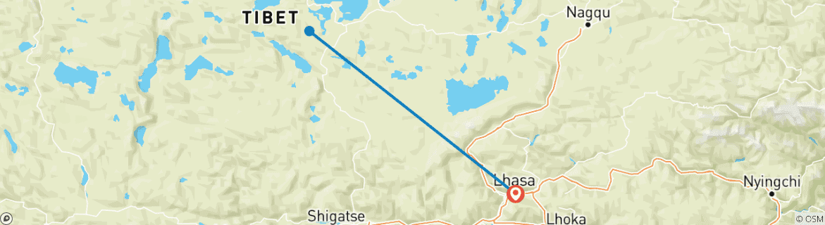 Image d'une carte montrant l'itinéraire du circuit