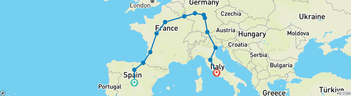 Imagen de un mapa que muestra la ruta del circuito