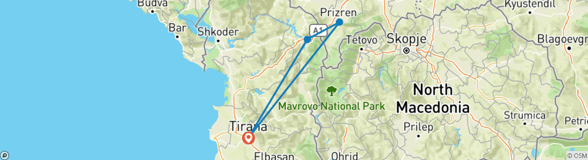 Imagen de un mapa que muestra la ruta del circuito