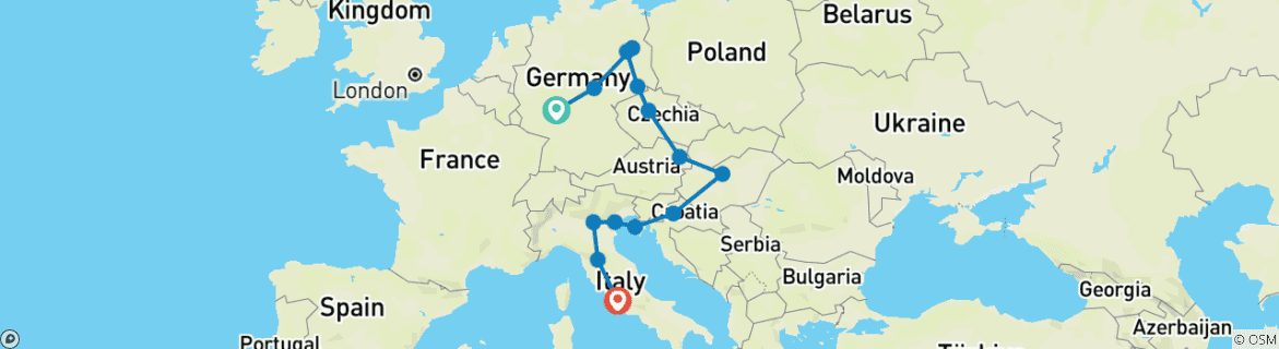 Imagen de un mapa que muestra la ruta del circuito
