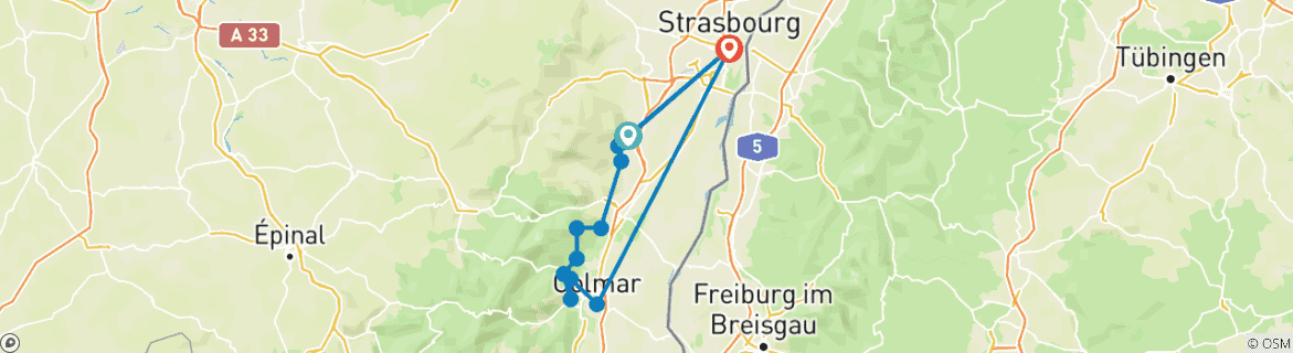 Imagen de un mapa que muestra la ruta del circuito
