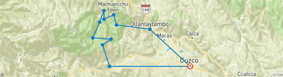 Imagen de un mapa que muestra la ruta del circuito