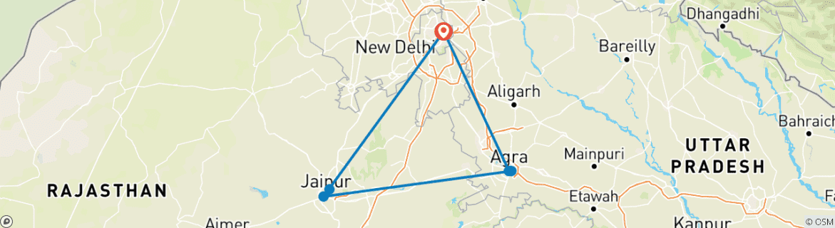 Imagen de un mapa que muestra la ruta del circuito