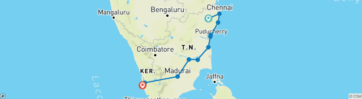 Imagen de un mapa que muestra la ruta del circuito