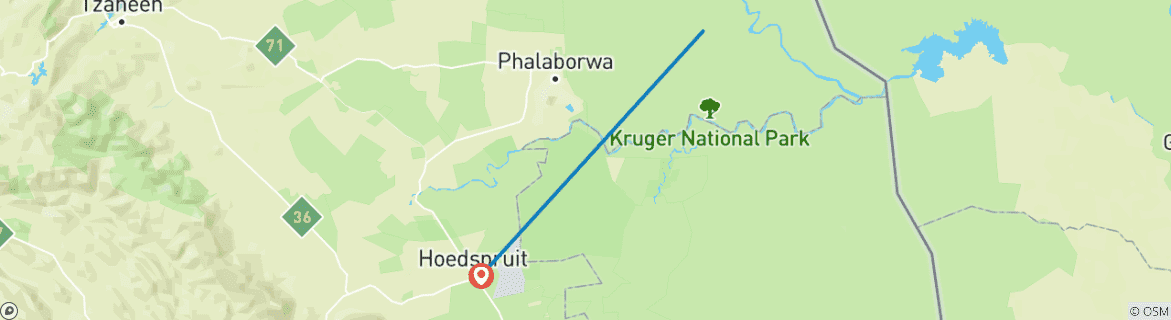 Foto van een kaart met de route van de rondreis