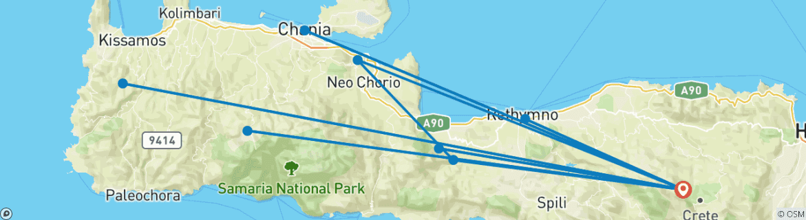 Imagen de un mapa que muestra la ruta del circuito