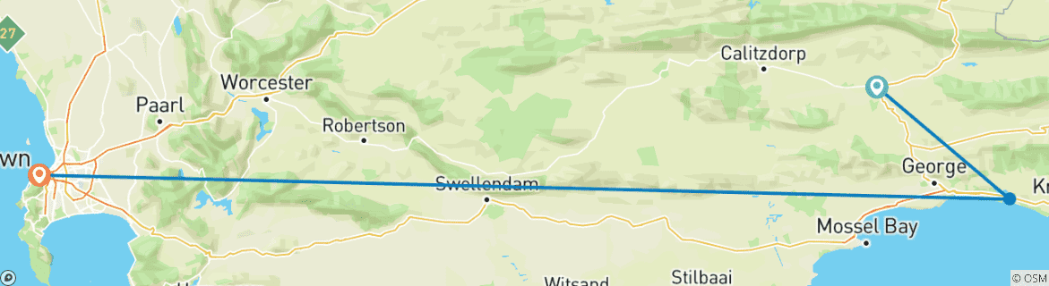 Mapa de Paquete Explorador de la Ruta Jardín de 3 días personalizable