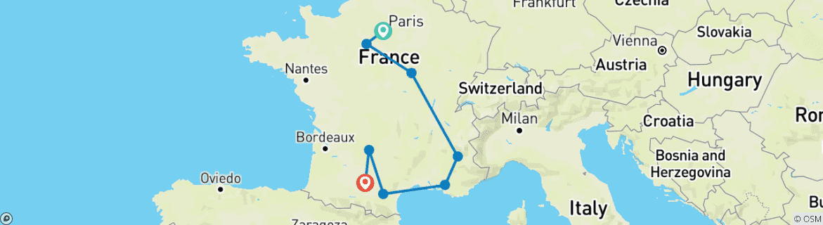 Imagen de un mapa que muestra la ruta del circuito