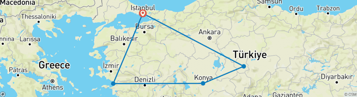 Imagen de un mapa que muestra la ruta del circuito