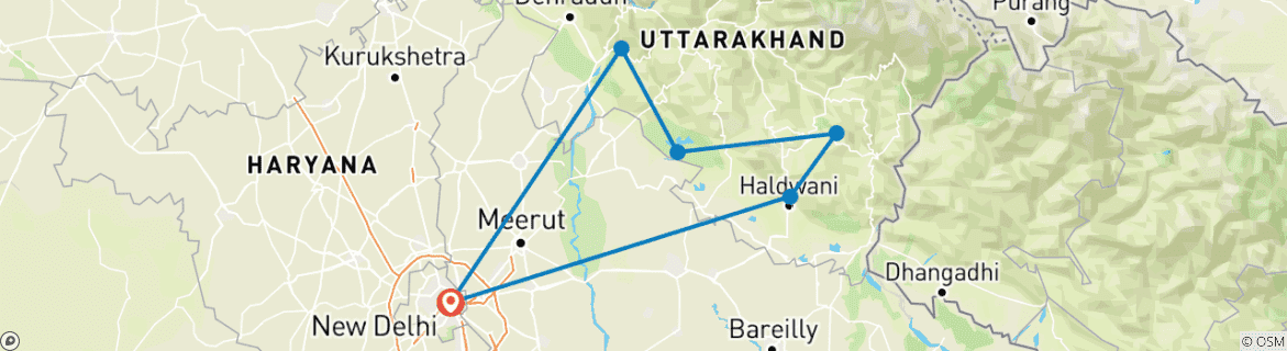 Imagen de un mapa que muestra la ruta del circuito