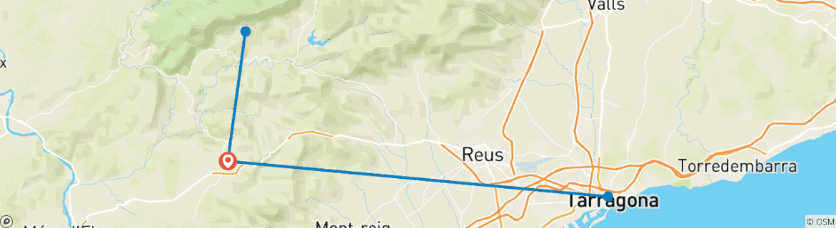 Image d'une carte montrant l'itinéraire du circuit