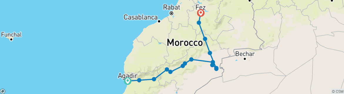 Imagen de un mapa que muestra la ruta del circuito