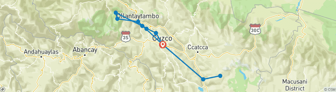 Imagen de un mapa que muestra la ruta del circuito