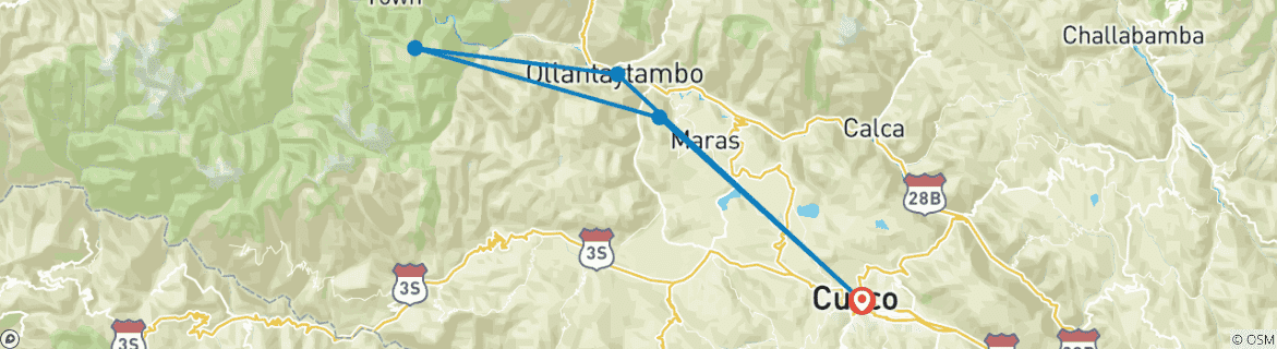 Imagen de un mapa que muestra la ruta del circuito